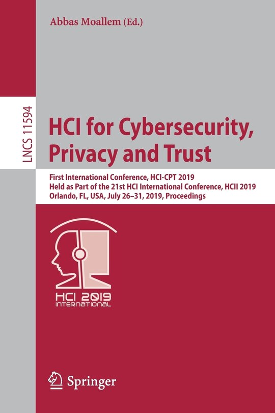 Front cover_HCI for Cybersecurity, Privacy and Trust