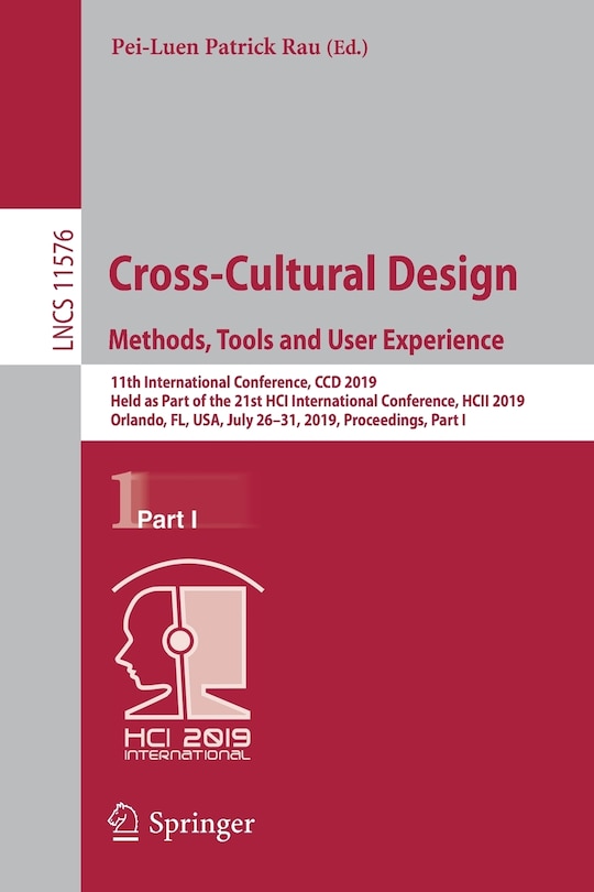 Couverture_Cross-Cultural Design. Methods, Tools and User Experience
