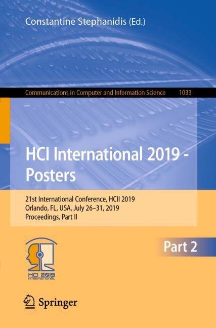 Front cover_Hci International 2019 - Posters