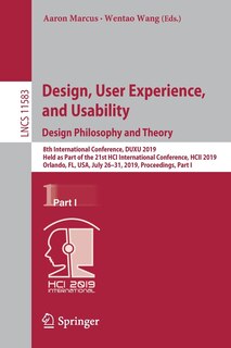 Couverture_Design, User Experience, and Usability. Design Philosophy and Theory