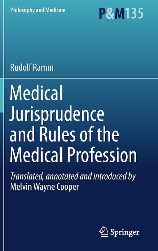 Couverture_Medical Jurisprudence and Rules of the Medical Profession