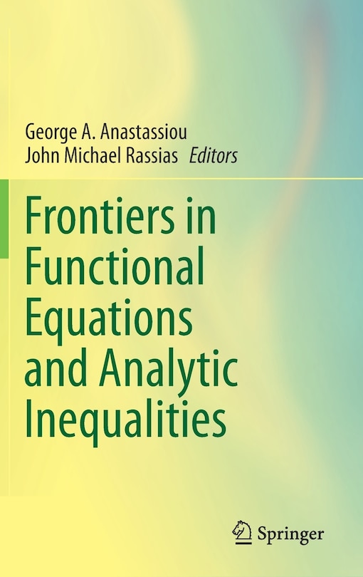 Couverture_Frontiers In Functional Equations And Analytic Inequalities