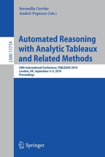 Couverture_Automated Reasoning With Analytic Tableaux And Related Methods