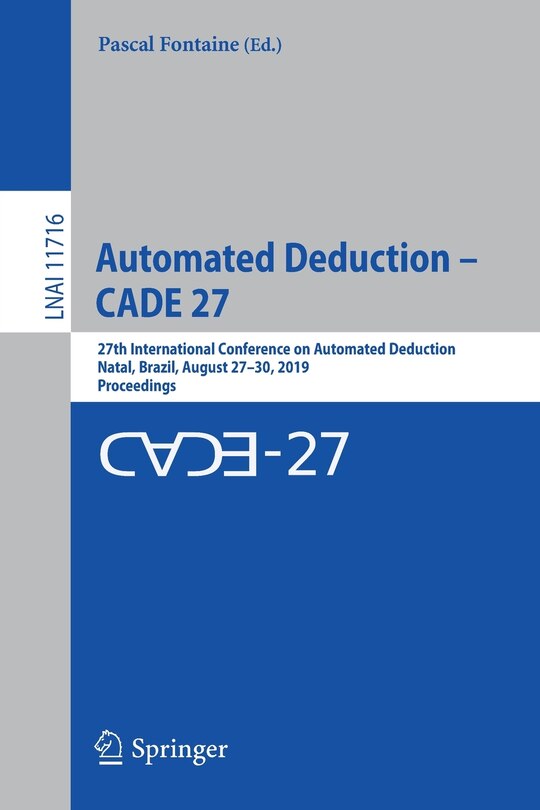 Front cover_Automated Deduction - Cade 27