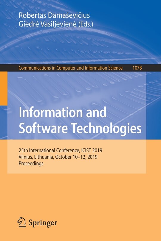Couverture_Information And Software Technologies