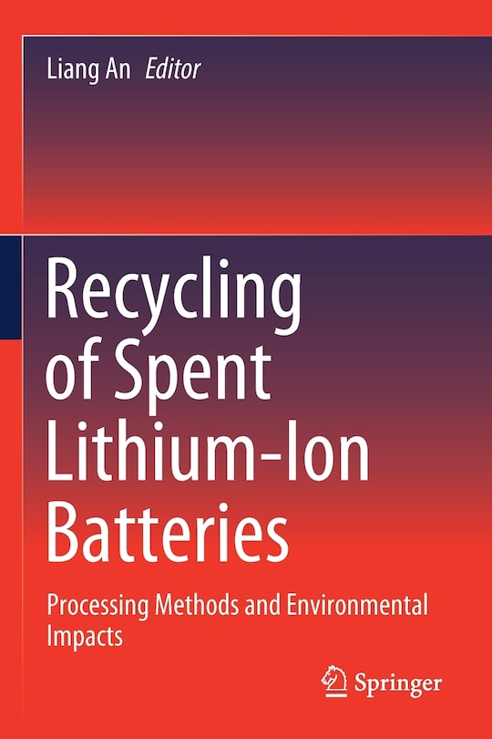 Couverture_Recycling Of Spent Lithium-ion Batteries