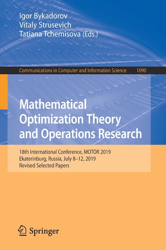 Front cover_Mathematical Optimization Theory and Operations Research