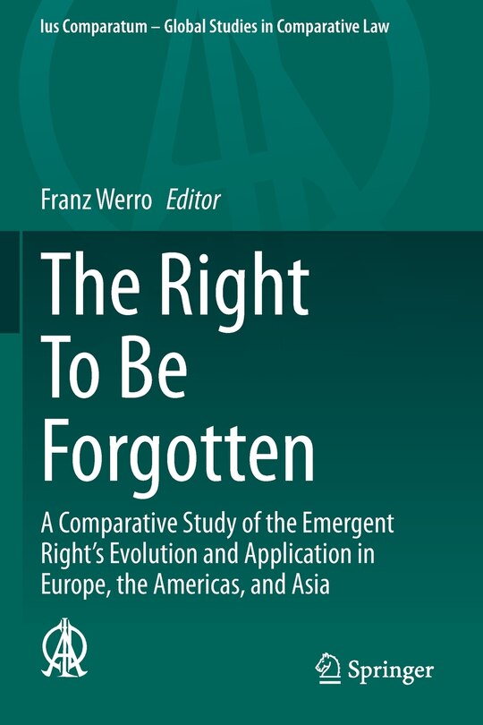 Front cover_The Right To Be Forgotten
