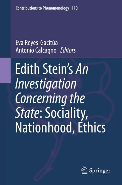 Couverture_Edith Stein's An Investigation Concerning The State
