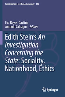 Couverture_Edith Stein's An Investigation Concerning The State