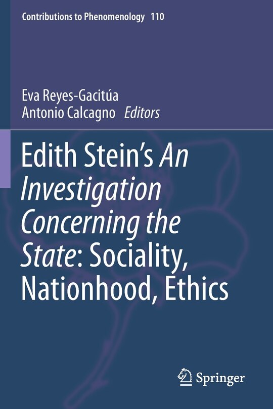 Couverture_Edith Stein's An Investigation Concerning The State