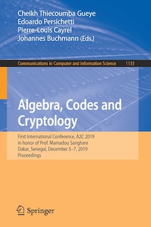 Front cover_Algebra, Codes and Cryptology