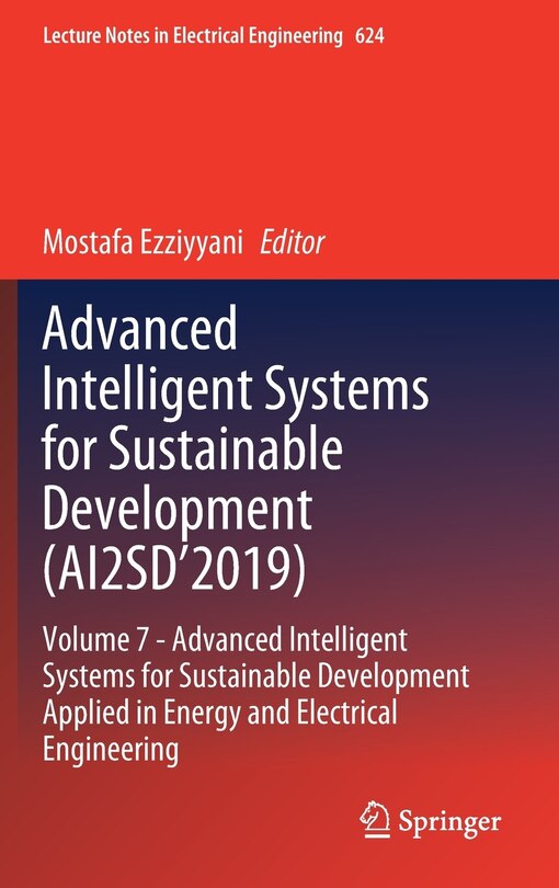 Front cover_Advanced Intelligent Systems for Sustainable Development (AI2SD'2019
