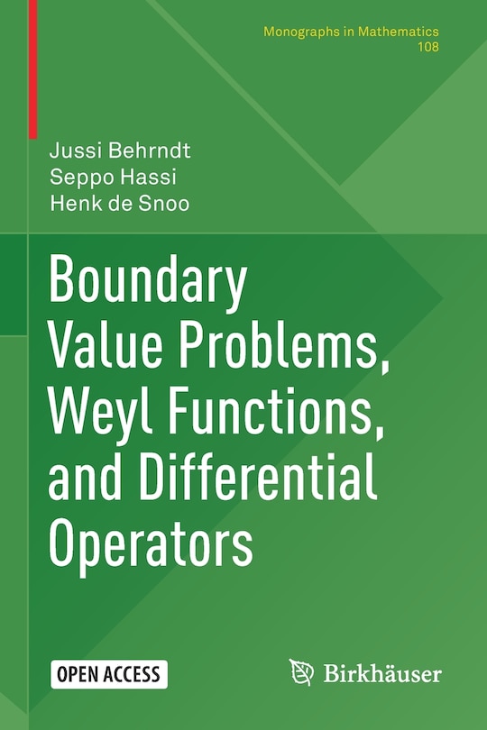 Front cover_Boundary Value Problems, Weyl Functions, And Differential Operators