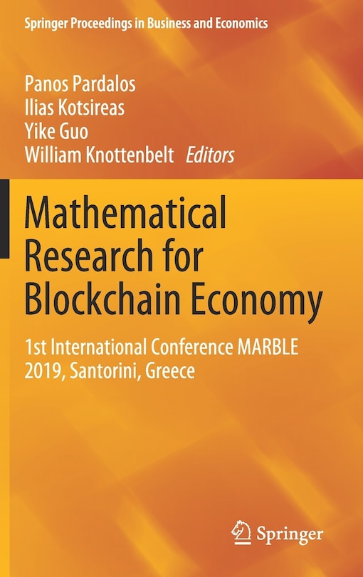 Front cover_Mathematical Research For Blockchain Economy