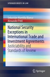 Couverture_National Security Exceptions In International Trade And Investment Agreements