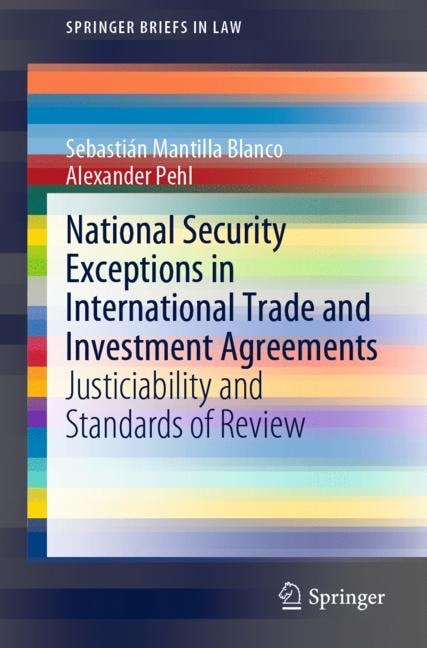 Couverture_National Security Exceptions In International Trade And Investment Agreements