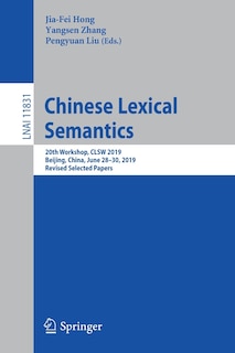 Front cover_Chinese Lexical Semantics