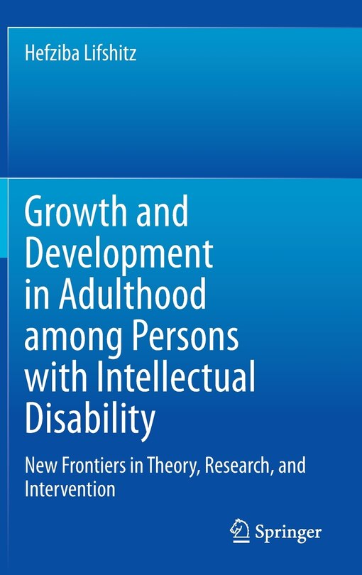 Couverture_Growth And Development In Adulthood Among Persons With Intellectual Disability