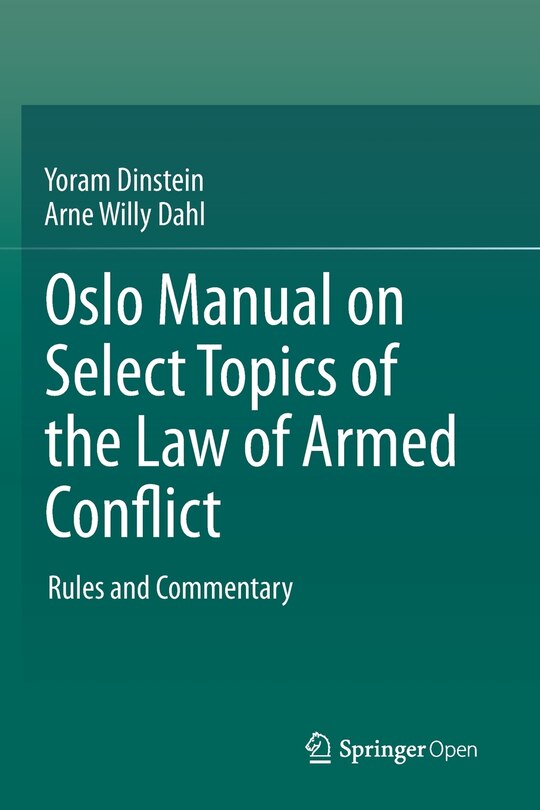 Couverture_Oslo Manual On Select Topics Of The Law Of Armed Conflict