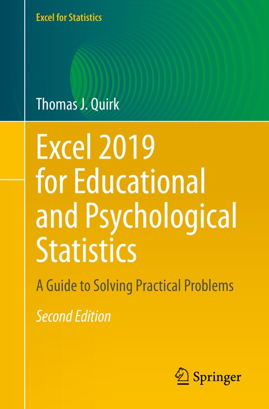 Couverture_Excel 2019 For Educational And Psychological Statistics