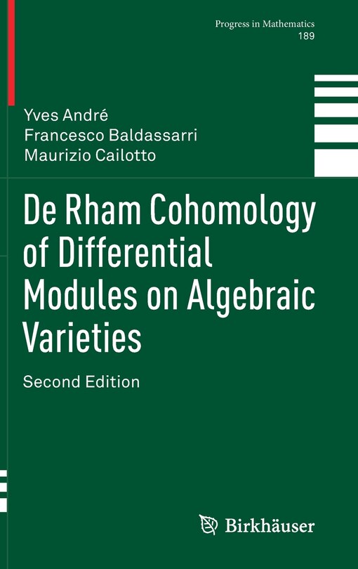 Couverture_De Rham Cohomology Of Differential Modules On Algebraic Varieties