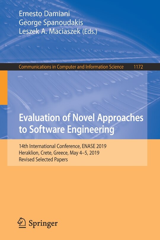 Couverture_Evaluation of Novel Approaches to Software Engineering