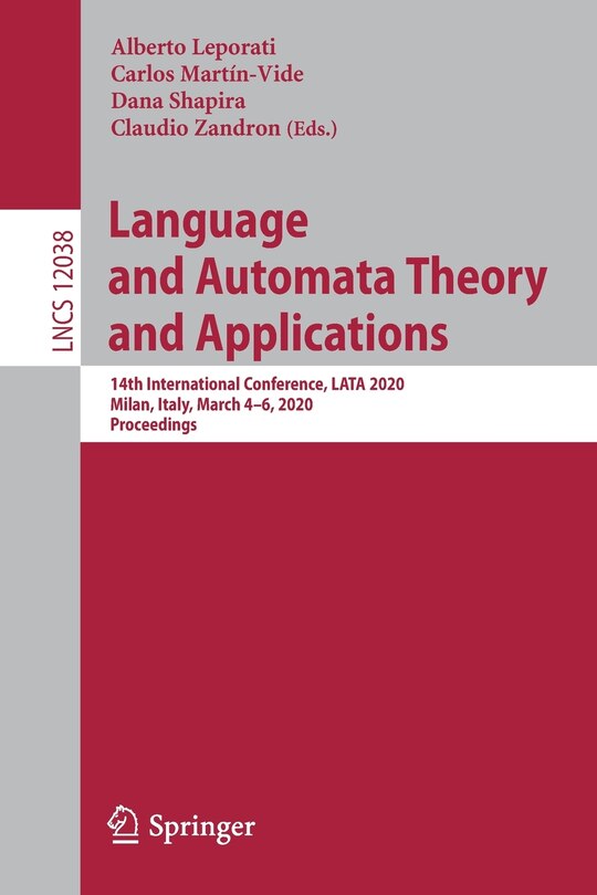 Front cover_Language And Automata Theory And Applications