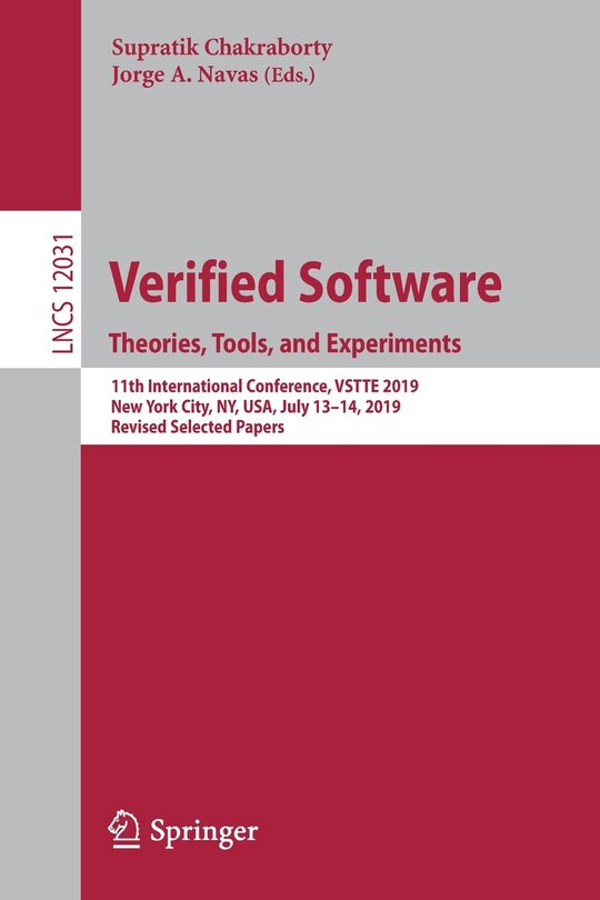 Front cover_Verified Software. Theories, Tools, and Experiments