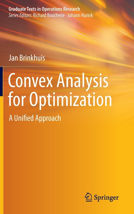 Front cover_Convex Analysis For Optimization