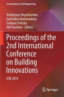 Couverture_Proceedings Of The 2nd International Conference On Building Innovations