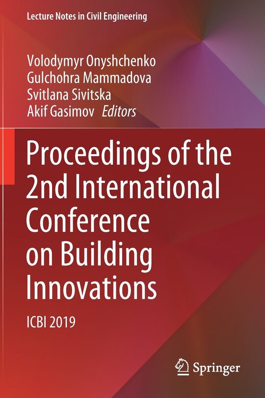 Couverture_Proceedings Of The 2nd International Conference On Building Innovations