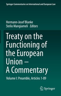 Front cover_Treaty On The Functioning Of The European Union - A Commentary