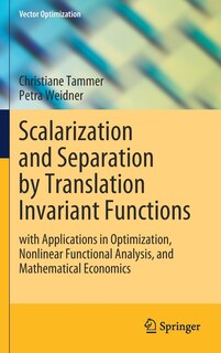 Couverture_Scalarization And Separation By Translation Invariant Functions