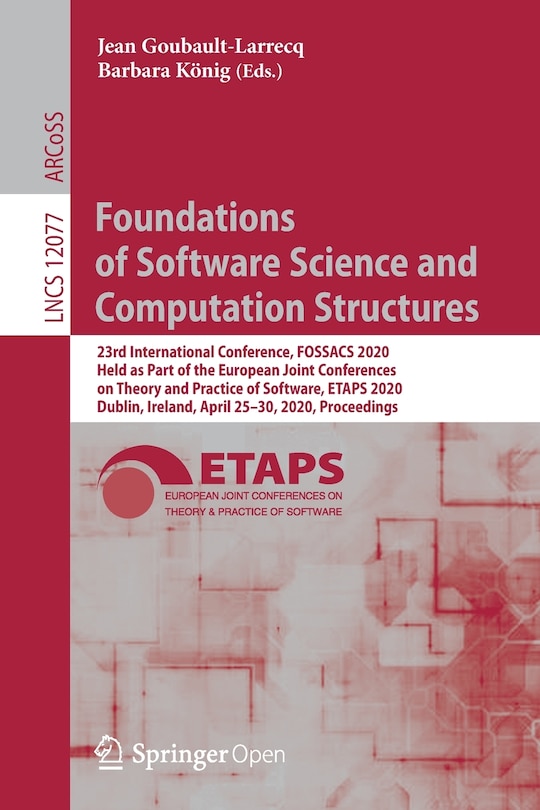 Front cover_Foundations of Software Science and Computation Structures