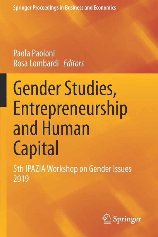 Couverture_Gender Studies, Entrepreneurship And Human Capital