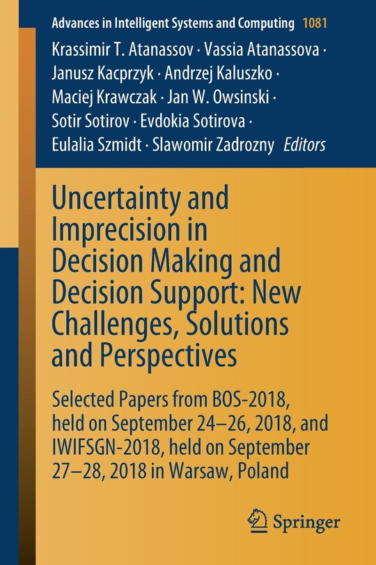 Front cover_Uncertainty and Imprecision in Decision Making and Decision Support