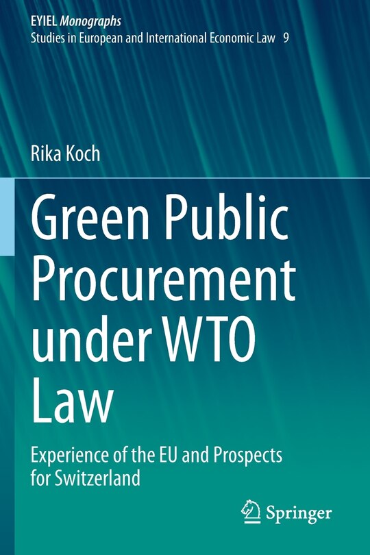 Couverture_Green Public Procurement Under Wto Law