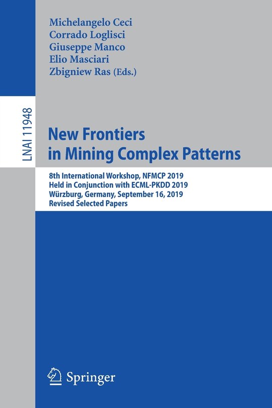 Front cover_New Frontiers in Mining Complex Patterns