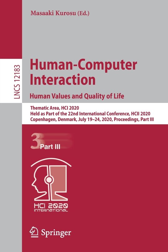 Couverture_Human-Computer Interaction. Human Values and Quality of Life