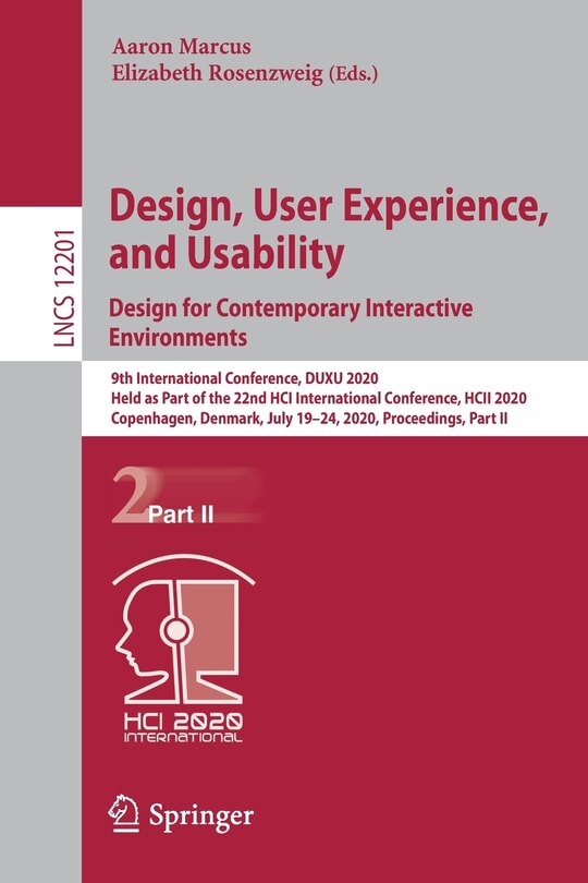 Front cover_Design, User Experience, and Usability. Design for Contemporary Interactive Environments