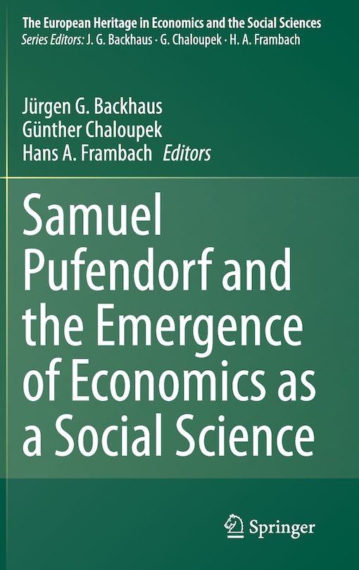 Couverture_Samuel Pufendorf and the Emergence of Economics as a Social Science