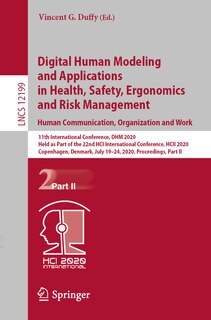 Front cover_Digital Human Modeling and Applications in Health, Safety, Ergonomics and Risk Management. Human Communication, Organization and Work