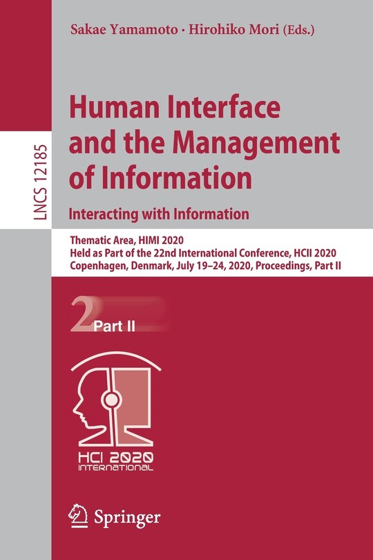 Front cover_Human Interface and the Management of Information. Interacting with Information