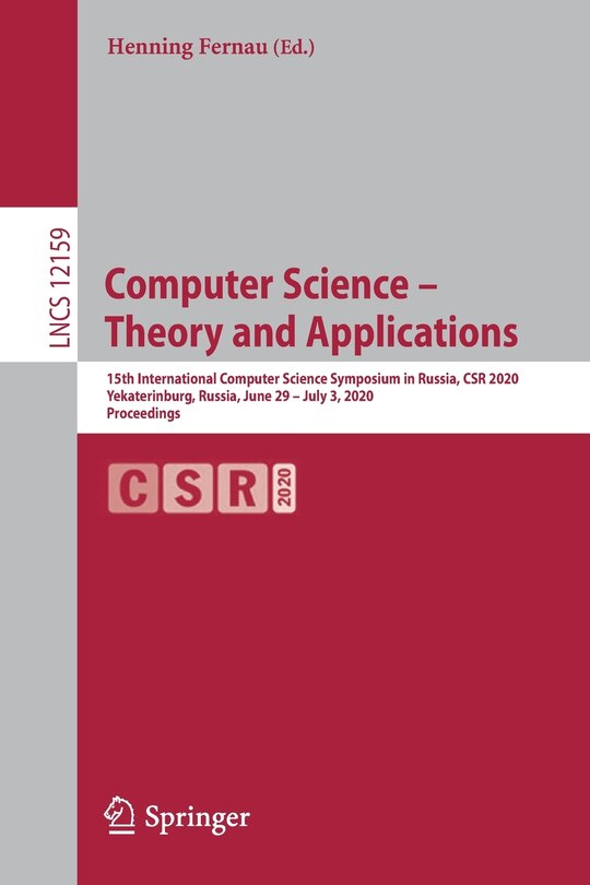 Front cover_Computer Science - Theory and Applications