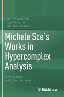 Couverture_Michele Sce's Works In Hypercomplex Analysis