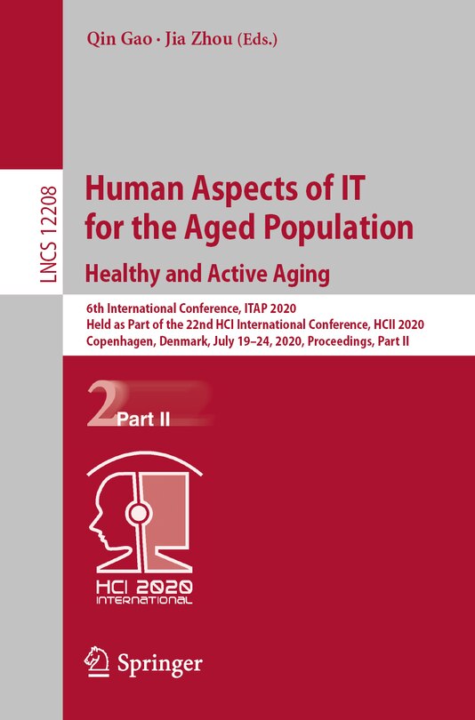Couverture_Human Aspects of IT for the Aged Population. Healthy and Active Aging