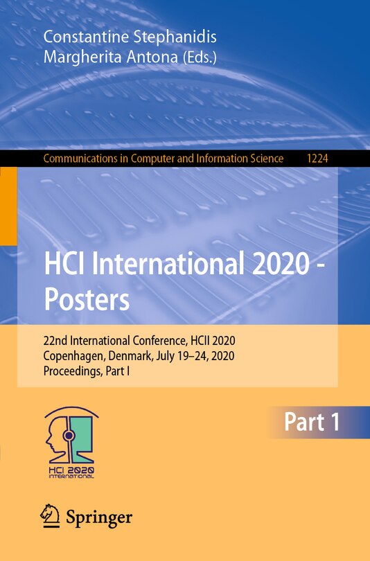 Front cover_Hci International 2020 - Posters