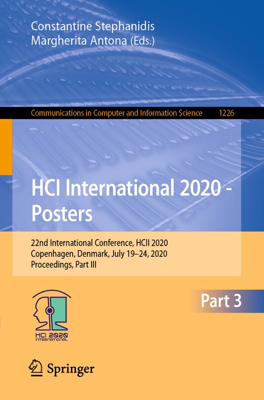 Front cover_HCI International 2020 - Posters