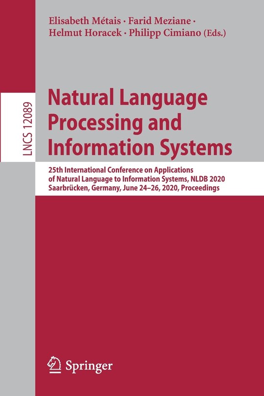 Couverture_Natural Language Processing and Information Systems